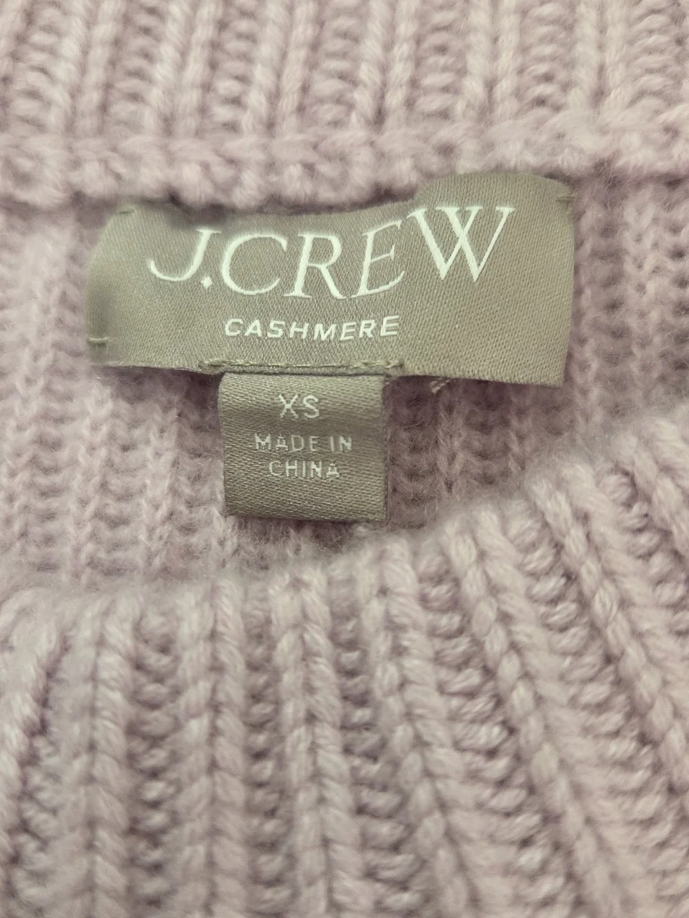 J.Crew Cashmere Cropped Crewneck Sweater in Frosted Lilac XS